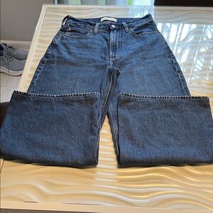 Abercrombie & Fitch High Rise Wide Leg Jeans - Blue